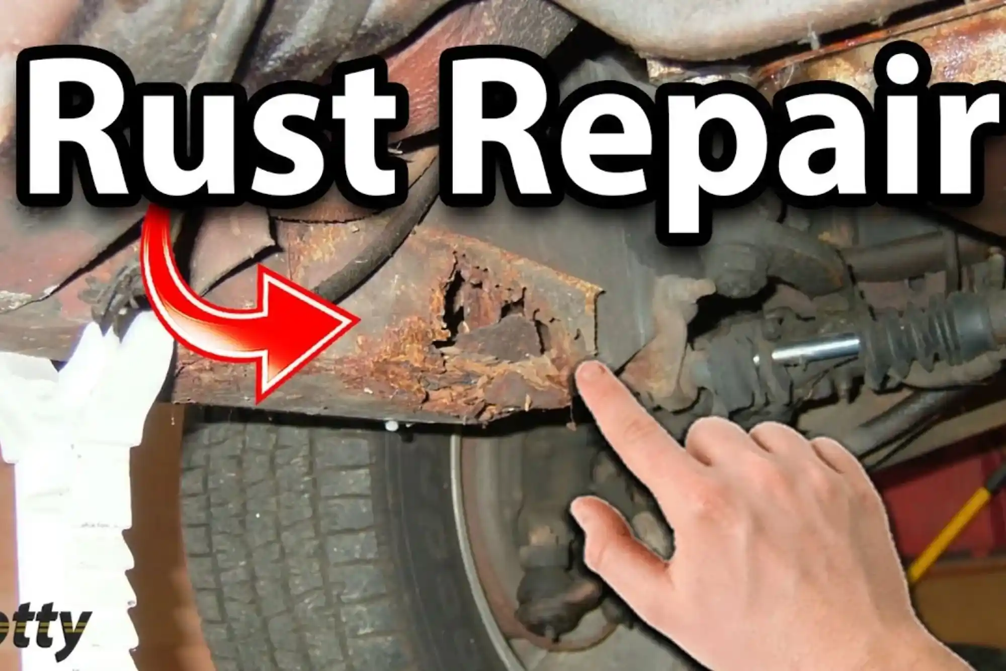 how to tape a rust hole on a car